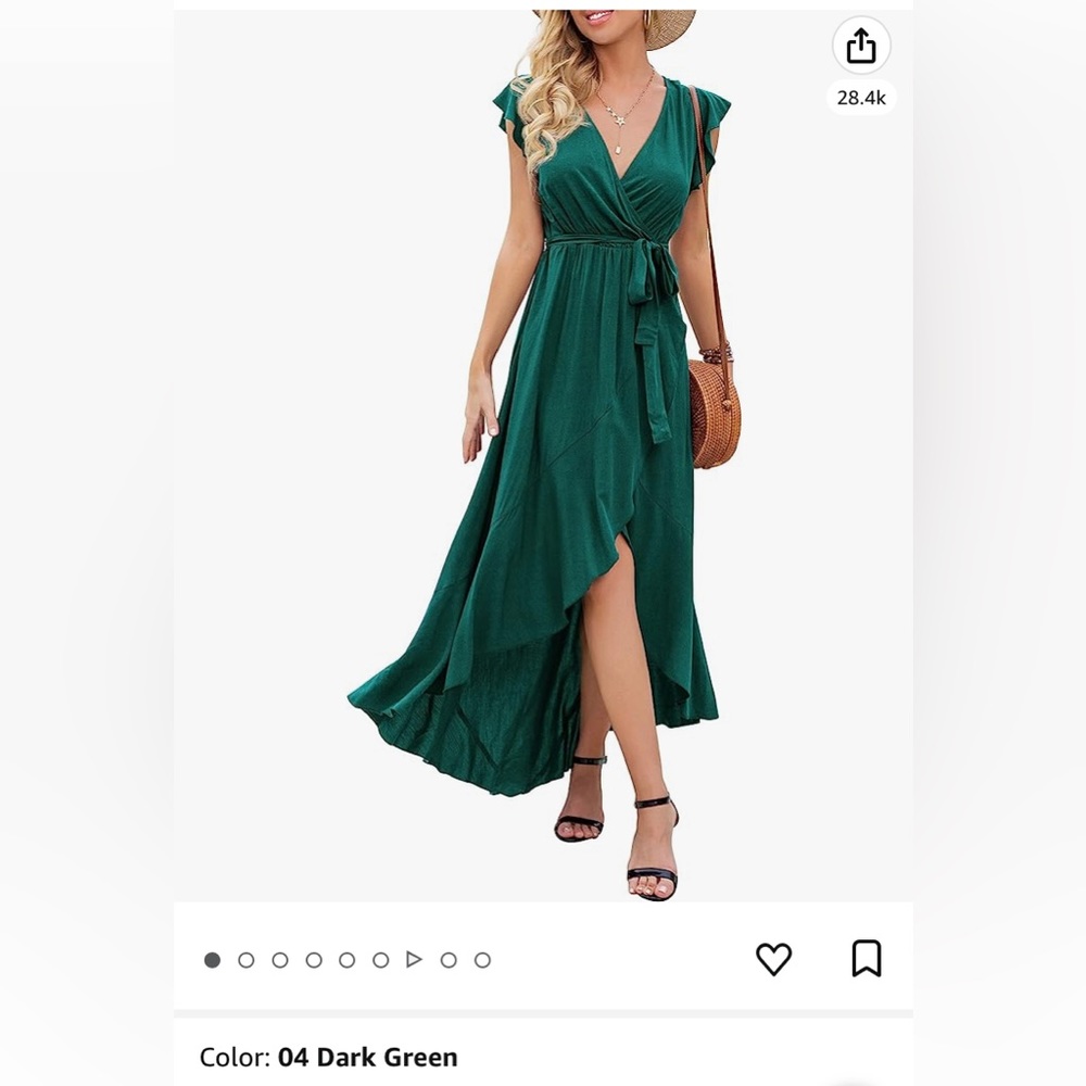 Green hi-low dress